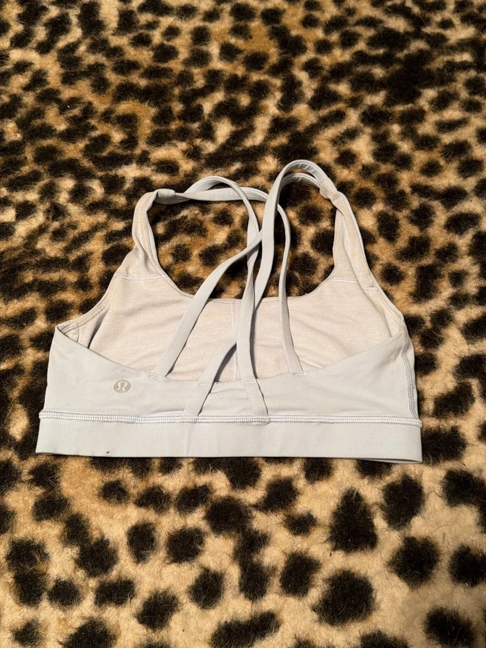 lululemon athletica Light Gray Strappy Sports Bra